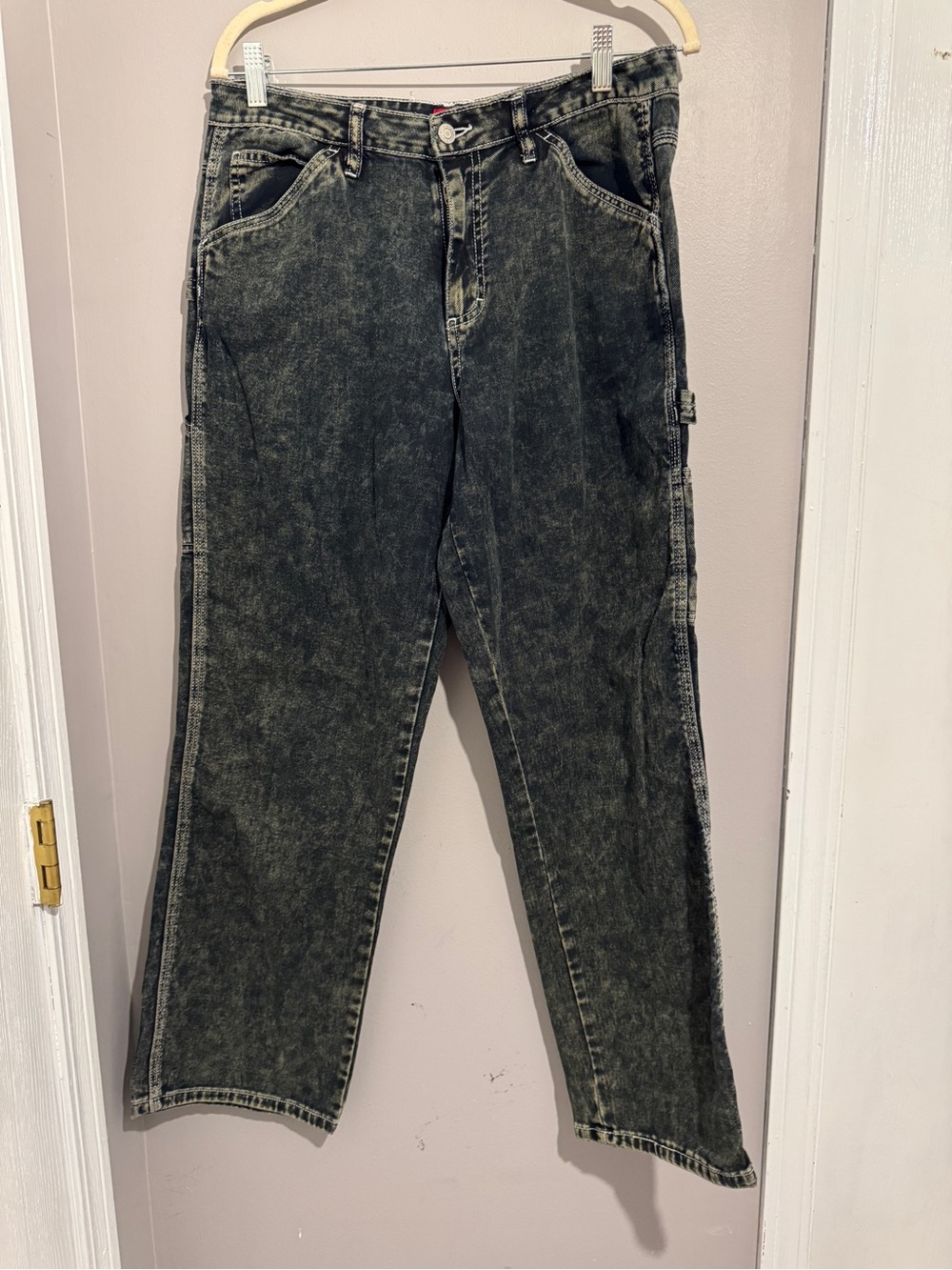 Dickies Washed Black Relaxed Carpenter Jeans